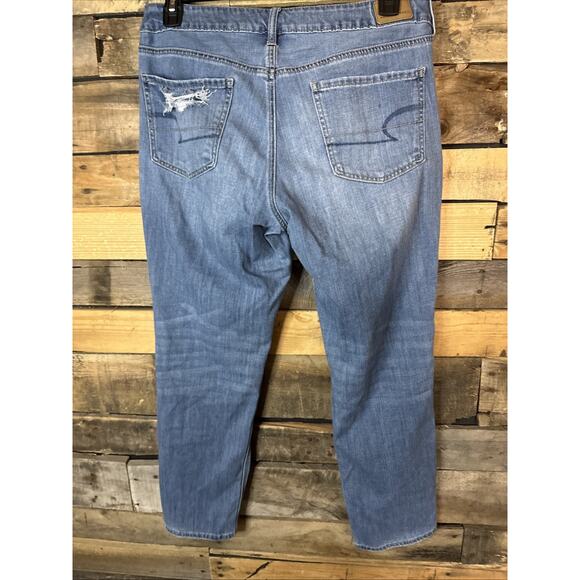 American Eagle Tomgirl Distressed Jeans, Size 12 Regular - Picture 5 of 8